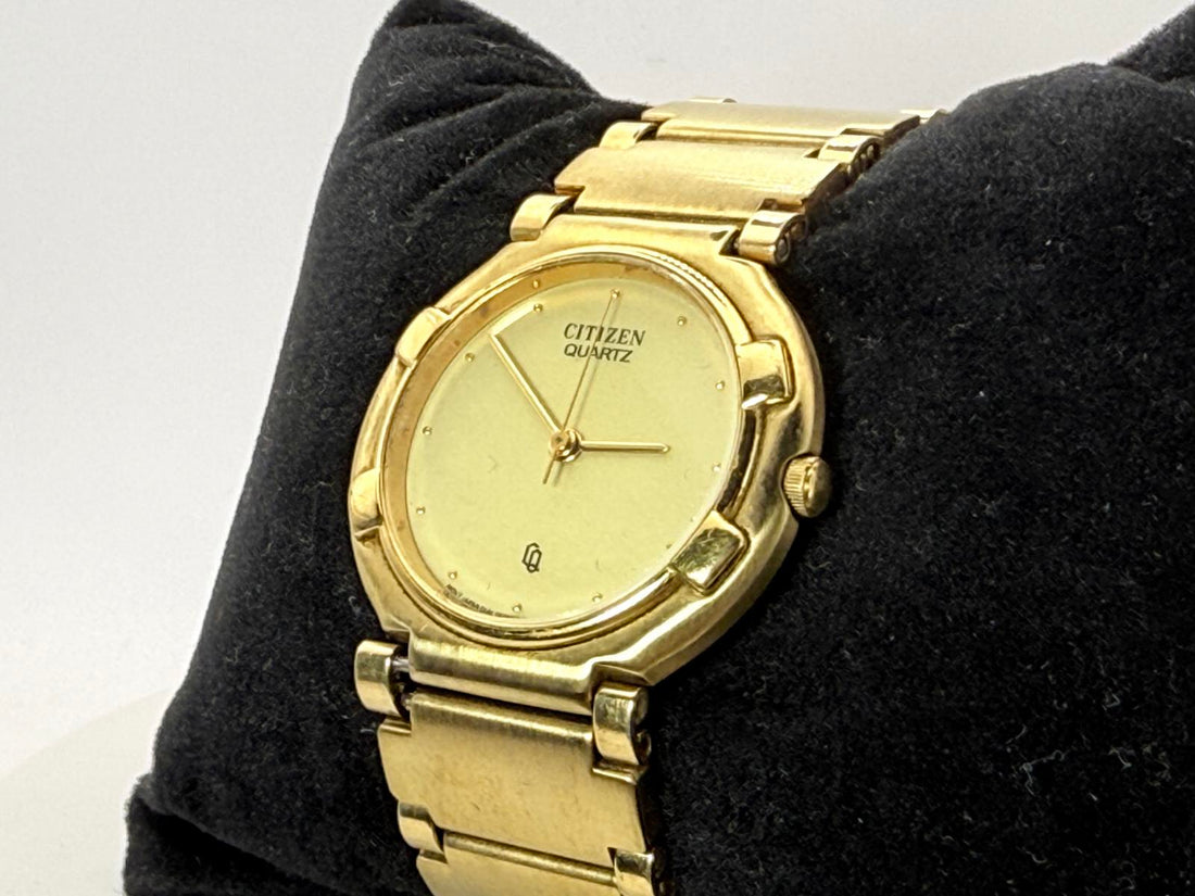 Citizen Quartz Ladies Watch 30mm Model 6030-S04606 Gold Dial New Battery