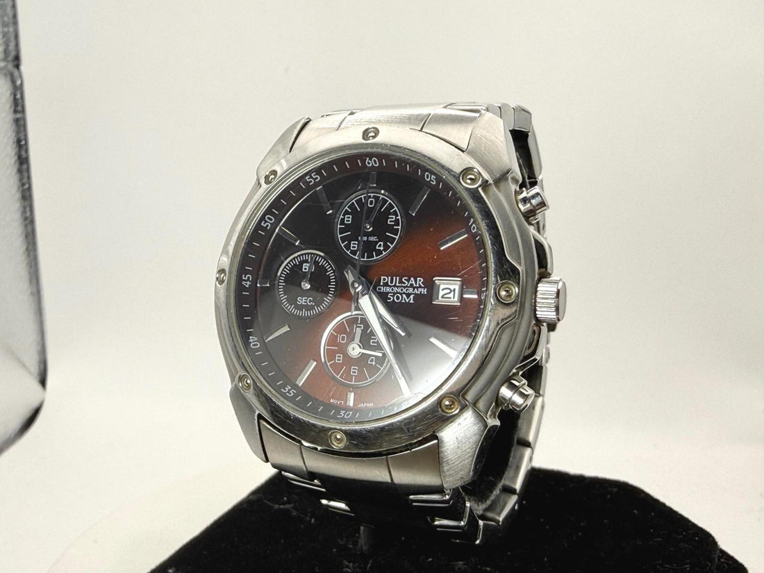 Pulsar Chronograph YM92-X194 Stainless Steel 40mm Date Quartz Watch