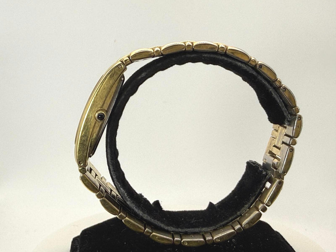 Vintage Elgin FG083 Ladies Diamond Dial Gold Tone Tank Watch 23.5mm New Battery