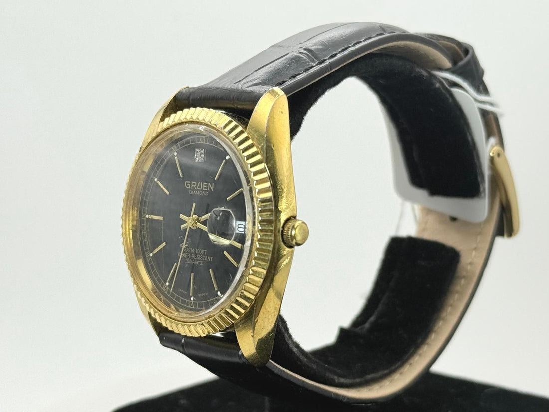 Gruen Precision Diamond Quartz 321-2115 35mm Case