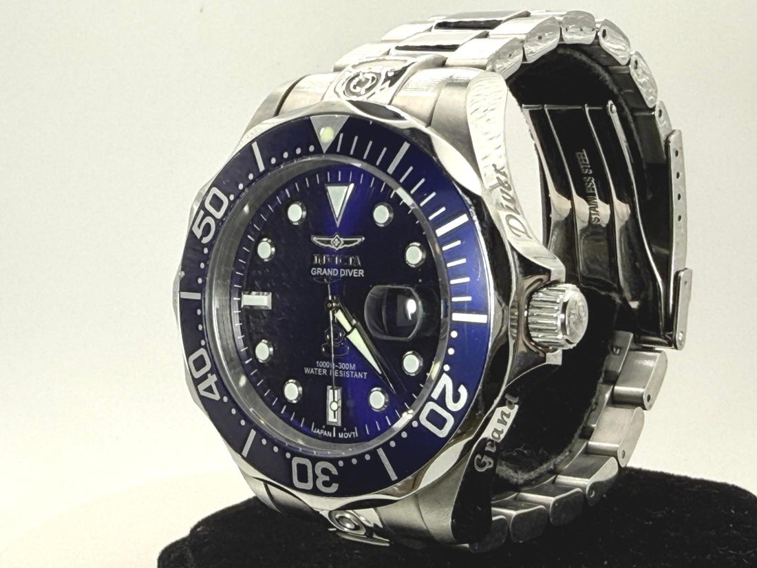 Invicta Grand Diver Automatic Blue Dial 47mm Model 3045 Stainless Steel